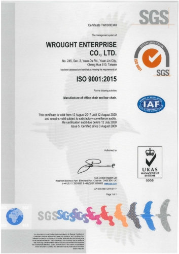 ISO 9001_2015 Certificate(有效日2017年8月~2020年8月)